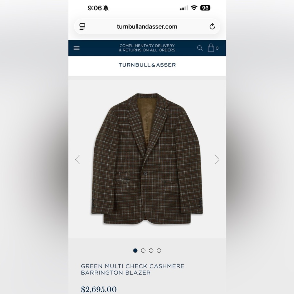 Turnbull & Asser Barrington Cashmere Blazer